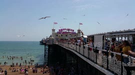 Brighton Pier during recent heatwave