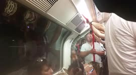 Passengers Swelter On A Late Night Central Line Train