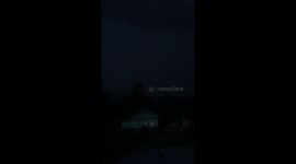 Lightning at mountains