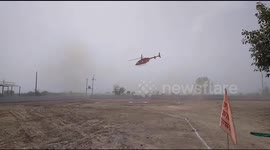 Helicopter carrying Indian politician spins out-of-control (BEST VERSION)