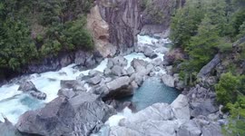 Argentina, El Bolson, Patagonia, River & Waterfalls, Nature, Drone video, Landscape...