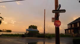 Double Rainbow Thunder Lightening & Flooding Canada