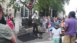 Bubble Man In Exhibtion Road