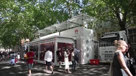 Chinese Company Huawei stand at The Great Exhibition Road Festival