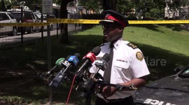 Toronto police chief Mark Saunders press conference regarding recent double murder in which a person in a wheelchair was shot dead