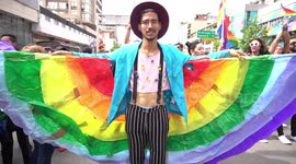 Thousands take part in Bogota Pride parade