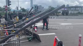 Hong Kong Handover Anniversary Protests barricades