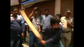 Watch - Indian Lawmaker beats Municipal officer with cricket bat In Indore