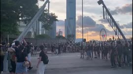 Hong Kong police HQ barricade