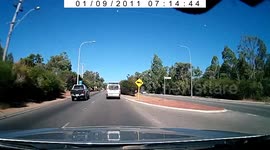 Crazy lane splitter in a hurry