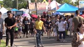 Spectacular summer weather for the huge Taste of Asia festival in Markham near Toronto