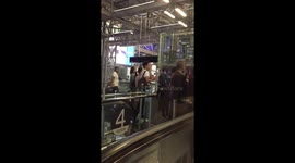 Crazed K-pop fans grapple with airport security to reach singers in first class lounge