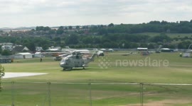 Merlin Helicopter leaves Salisbury Armed Forces Day