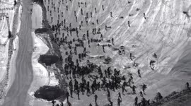 Mountain of Hell bike race sees hundreds of riders crash down icy cliff in French Alps