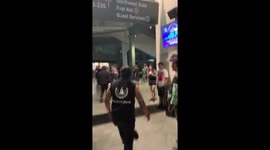 Neo-Nazi men get into a fight with fans at a punk concert