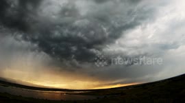 Stunning hyperlapse footage shows storm clouds envelop Colorado sky