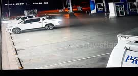 Drunk driver hits three parked vehicles while trying to leave Thailand petrol station