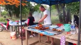 German fugitive caught after setting up roadside grilled chicken stall in rural Thailand