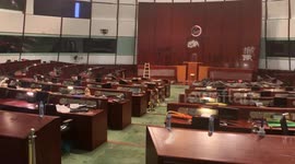 Aftermath footage shows extent of damage inside Hong Kong's Legislative Council