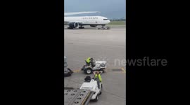 Airside workers at Toronto Pearson International Airport