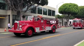 Emergency services old and new join the Santa Monica 4th July parade