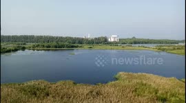 Gorgeous Landscape view over a swamp and sea