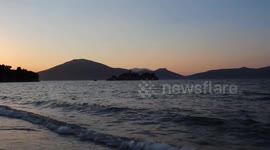 Relaxing Sea Waves At Night