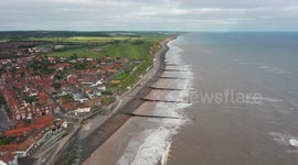 Sinkhole that opened up in middle of a seaside town over a month ago has now been described as a tourist attraction