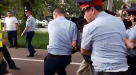 Protester arrested in Kazakhstan after insulting Nazarbayev