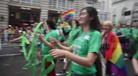 One Of The Floats At This Years Pride Parade Gets People To Do Keep Fit
