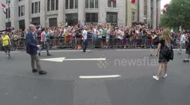 Spiderman Hi 5's London Mayor Sadiq Khan