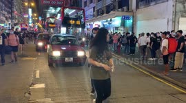 Hong Kong Anti-Extradition Protestors Block Streets in Kowloon
