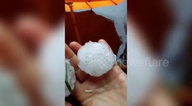 Egg-sized hailstones hit Chinese city
