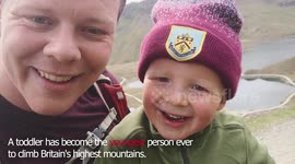 Climber aged THREE completes Three Peaks Challenge