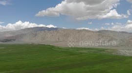Drone video of South of Naryn, Central Asia, Kyrgyzstan