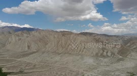 Drone video of South of Naryn, Central Asia, Kyrgyzstan,