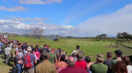 Time lapse of a WW2 battle reenactment