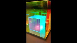Dichroic glass infinity cube by Sean Augustine March
