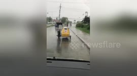 Ghost rider! Motorcycle appears to drive itself down road in the Philippines