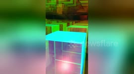 Mesmeric dichroic 'infinity cube' that goes on forever is actually a lamp