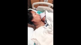 Newborn Baby Gives Daddy The Middle Finger