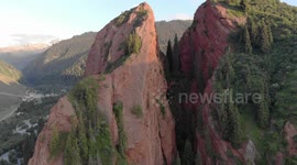 roken Heart Rock, Karakol, Issyk Kul Lake, Kyrgyzstan