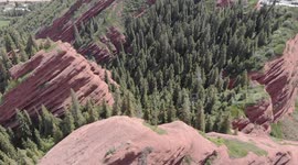 Drone Video of Seven Bulls Rock Formation, Karakol, Kyrgyzstan.