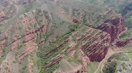 Drone Video of Seven Bulls Rock Formation, Karakol, Kyrgyzstan.