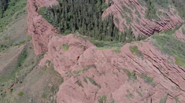 Drone Video of Seven Bulls Rock Formation, Karakol, Kyrgyzstan.