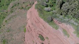 Drone Video of Seven Bulls Rock Formation, Karakol, Kyrgyzstan.