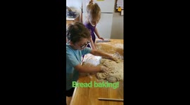 Kneading bread