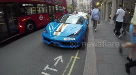 Fleet of Supercars In London's Mayfair