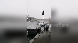 German tourist captures golf ball sized hail battering Italian city