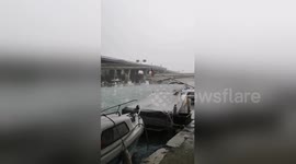 German tourist captures golf ball sized hail battering Italian city